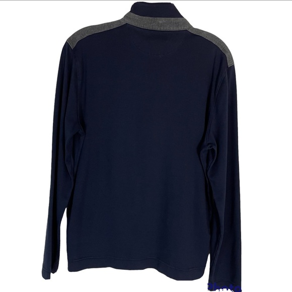 Banana Republic T-shirt Sweater Sweatshirt Luxury Touch Medium Zip Blue Long S - Picture 2 of 10